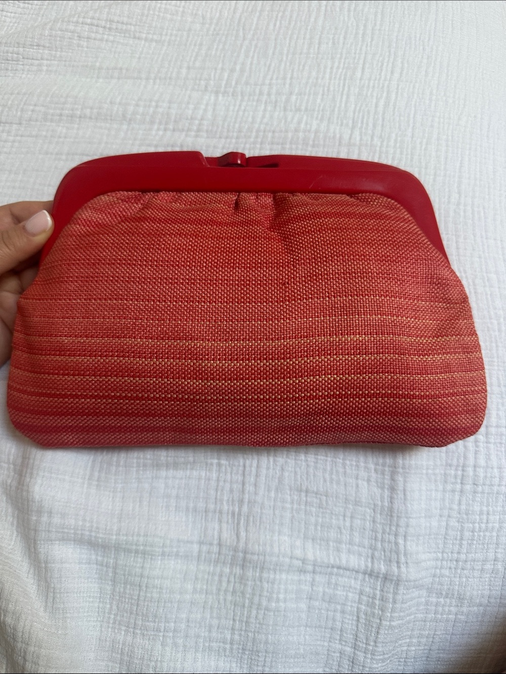 1960’s Red Kisslock Clutch
